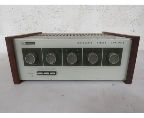 Armstrong Integrated Stereo Amplifier, Valve Based, Working condition unknown. No plug to test. See photos.