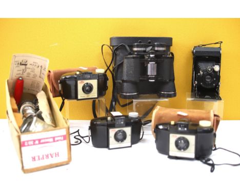 Good Vintage Camera lot with Binoculars. See photos. 