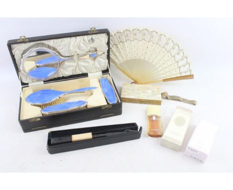 Womens Vanity Collectables Inc Guilloche Enamel, Hand Fans, Dior, Compact     574086 