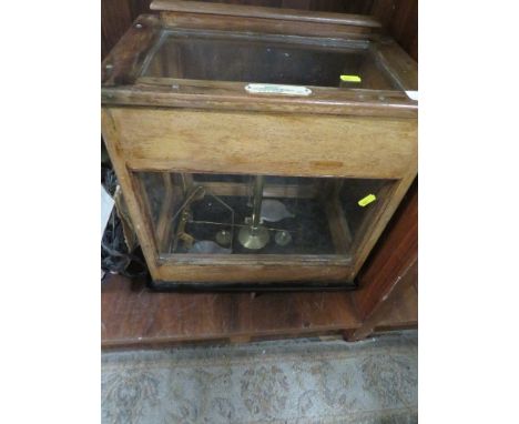 A cased display set of vintage Stratton London scales 