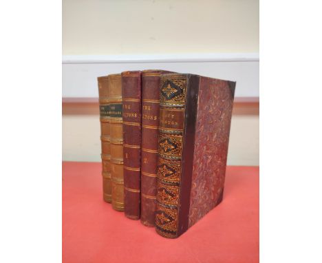 THACKERAY WILLIAM M.&nbsp;&nbsp;The Virginians. 2 vols. Eng. plates &amp; illus. Half calf, marbled brds. 1st ed. in book for