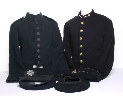 Post 1953 Scottish Rifles Doublet of fine regimental green cloth with blackened buttons. Interior of the tunic has original p