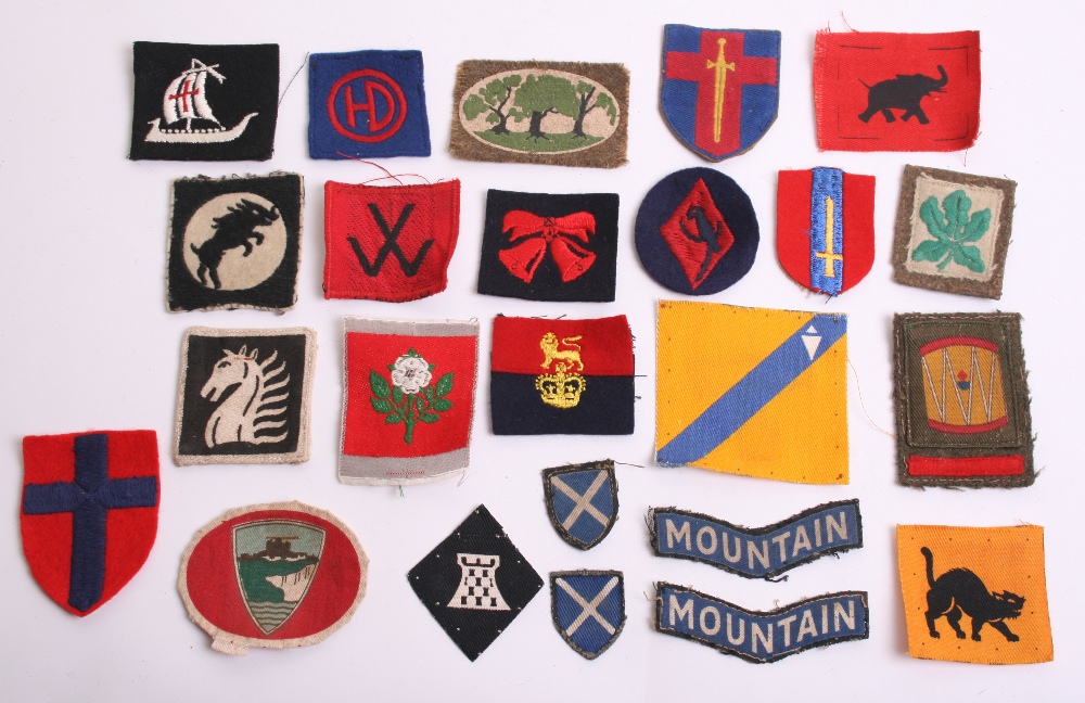 Selection of WW2 & Post WW2 Formation Signs including 2x printed 52nd ...