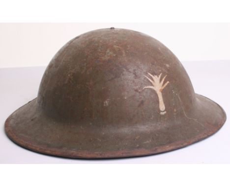 Great War Steel Helmet Attributed to Captain K G Menzies MC Welsh Guards late 2nd Life Guards, 2nd pattern steel helmet with 