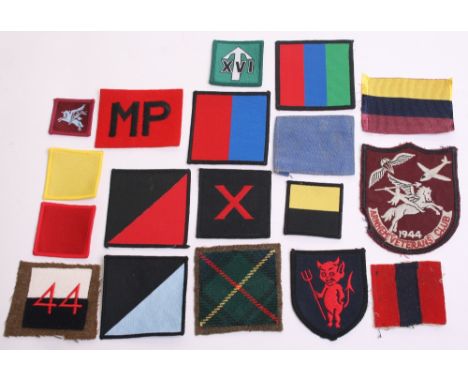 Selection of Airborne Forces DZ Flashes including felt cloth Airborne Ordnance personal, modern 13 Air Assault Logistic Regim