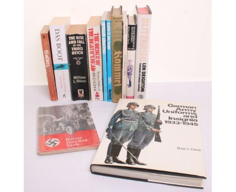 Selection of Books of Third Reich Interest including German Army Uniforms and Insignia 1933 -1945 by Davis, Waffen SS – Its U