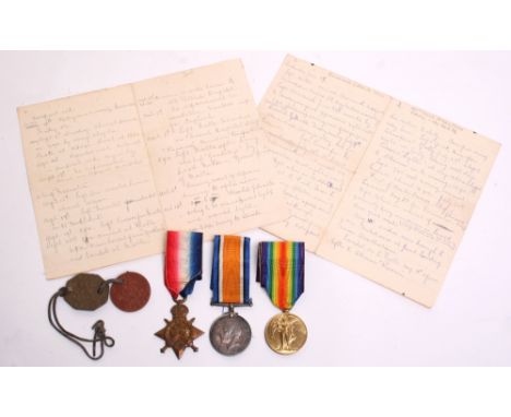 Great War Medal & Paperwork Grouping of Private Rowland Leslie Hill Royal Army Medical Corps & Royal Berkshire Regiment, the 