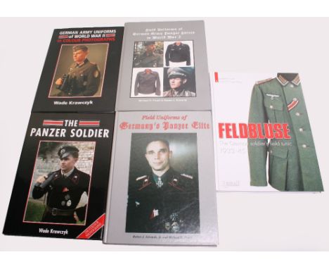 Selection of Reference Books on WW2 German Uniforms, consisting of Feldbluse – The German soldiers field tunic 1933-45, Field