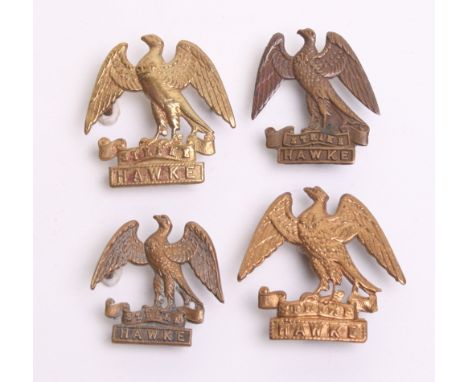 Royal Naval Division Hawke Cap Badge in gilt brass and complete with two lug fittings on the reverse. Accompanied by another 