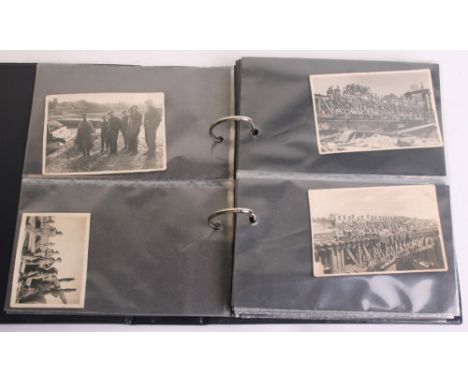 Set of Photographs of British Army of the Rhine (B.O.A.R) Royal Engineers Interest, consisting of black and white snap shot i