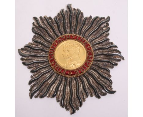 Grand Cross Order of the British Empire (GBE) being the bullion and gilt metal large type as worn on the mantle cloak. Order 