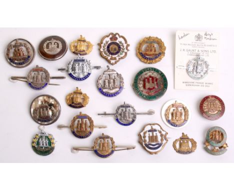 Selection of Dorset Regiment Sweetheart Brooches, of various periods and construction. Including hallmarked silver and tortoi