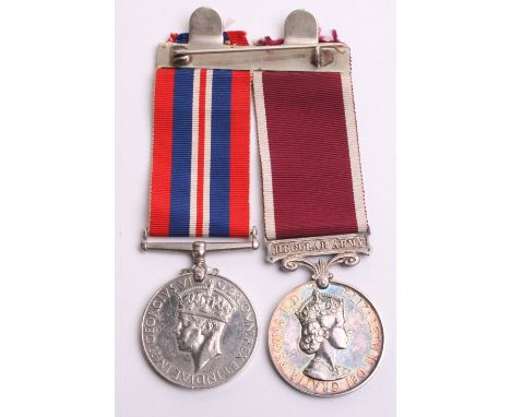 Woman’s Royal Army Corps (WRAC) Medal Pair, consisting of 1939-45 War medal and EIIR Regular Army Long Service Good Conduct m