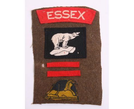 2nd Battalion Essex Regiment 56th Infantry Brigade 49th Division Combination, embroidered white on red Essex regiment shoulde