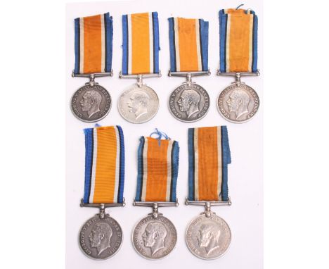 Selection of Great War Silver British War Medals awarded to 208837 GNR W W DELL RA, 303221 J ROBERTS SPO RN, M2-175463 PTE J 