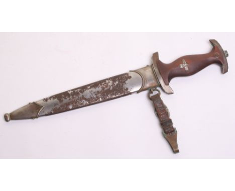 Third Reich SA Dress Dagger complete with the original brown handle having eagle and SA devices. Complete with the original s