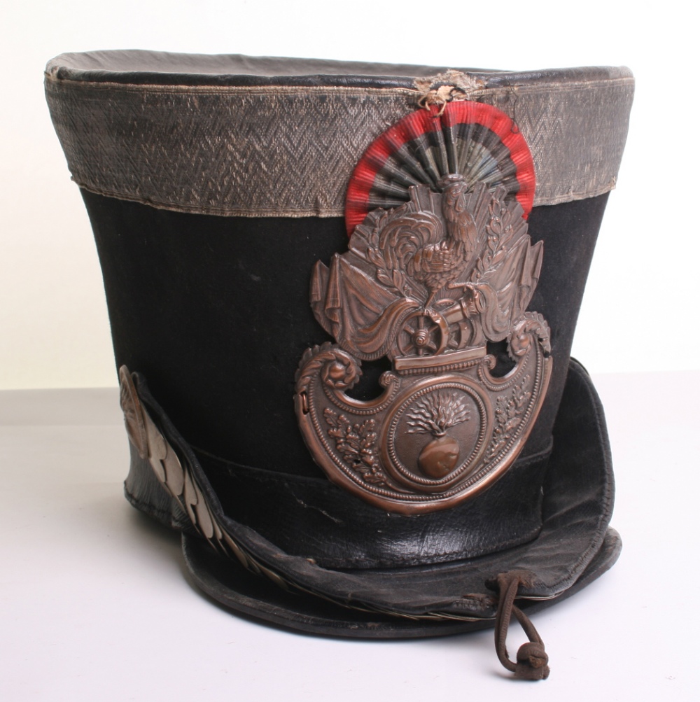 French 1830’s-1840’s Belltop Shako, Complete With Its Original Copper 