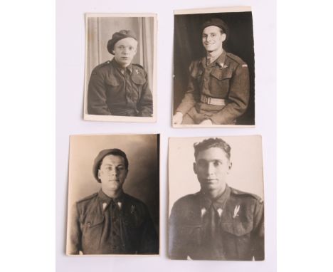 WW2 Polish Paratrooper Photographs, consisting of black and white snap shot photographs mostly showing groups of men in battl