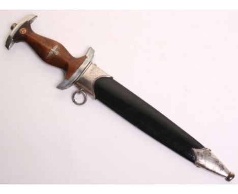 Third Reich NSKK Dress Dagger by Anton Wingen Jr Solingen, the dagger is complete with its original black scabbard. Grip with