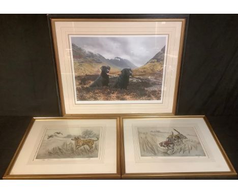 Henry Wilkinson, by and after, a near pair, Gun Dogs, signed in pencil to margin, limited editions, 77/100 and 65/75, 25cm x 