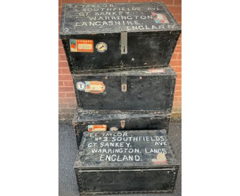 ***Please note additional VAT will be applied to the Hammer Price of this lot*** Vintage Luggage - early 20th century steamer
