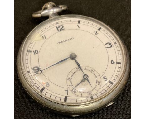 A Movado military pocket watch AM-G56 E/50 