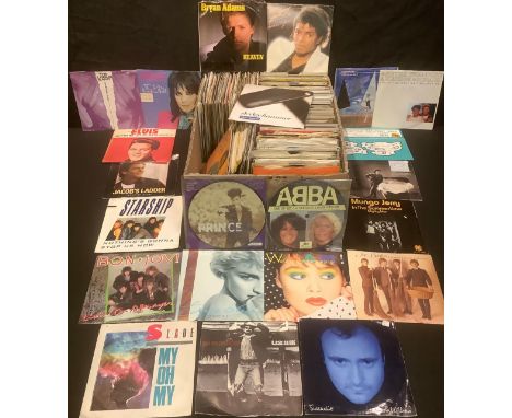 Vinyl Records - 45rpm singles various genres and artists including Prince picture disc, U2, J Geils Band, Joan Jett and the B