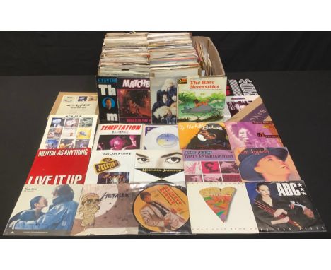 Vinyl Records - 45rpm 7" singles various genres and artists including Metallica, The Jam, David Bowie, The Rolling Stones, He