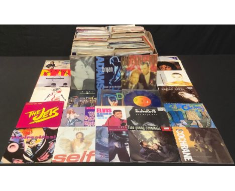 Vinyl Records - 45rpm 7" singles various genres and artists including Black Sabbath, David Bowie, Bryan Adams, Gary Moore, Me