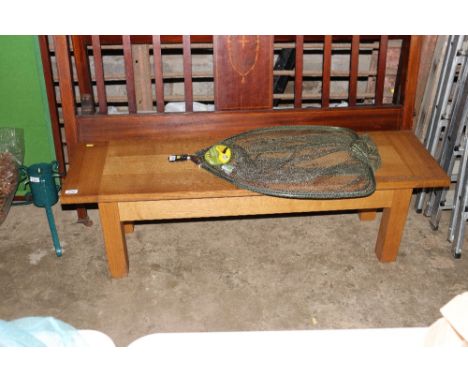 A light oak bench
