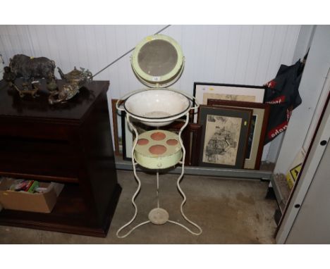 A French vintage metal washstand