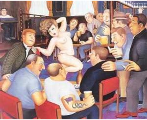 Beryl Cook (British, 1926-2008), 'Lunchtime Refreshment', Limited edition lithographic print, signed by the artist in pencil 