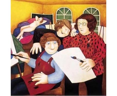 Beryl Cook (British, 1926-2008), 'The Art Class', Limited edition lithographic print, signed by the artist in pencil in the m
