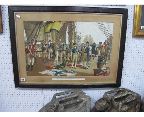 Nelson's Last Signal at Trafalgar 'Everyman Will Do His Duty' Framed Print, 80 x 50cm.