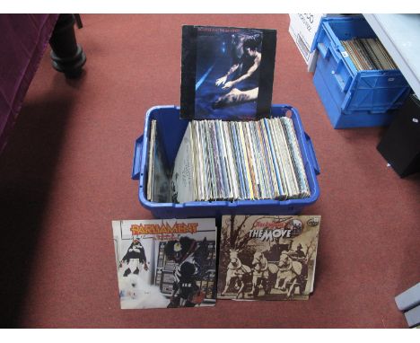 An Eclectic Mix of Approximately 100 LPs, with titles by Siouxsie and The Banshees, Parliament, Bob Dylan, Temptations, Holli