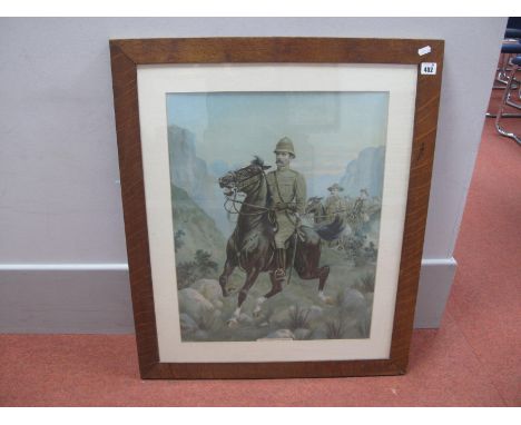 Lord Kitchener of Khartoum Framed Lithograph/Print, 78 x 66cm.