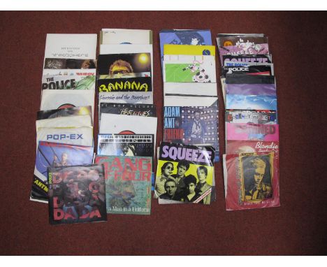 Approximately Sixty Punk And New Wave 7" Singles with titles by Joy Division, Comsat Angels, Spear Of Destiny, Damned, Cockne