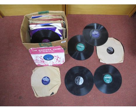 A Collection of Fifty 78RPM Shellac Records, titles include Little Richard - Rip It Up and Jenny Jenny Elvis Presley - Paralu