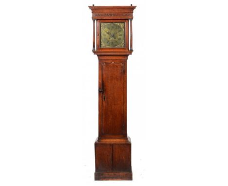 AN OAK THIRTY HOUR LONGCASE CLOCK, BY WILLIAM BIRD, SEAGRAVE, C1770  the engraved brass dial with date sector and inscribed W