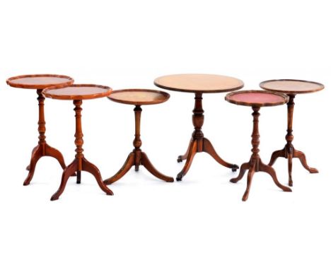 SIX VARIOUS TRIPOD TABLES