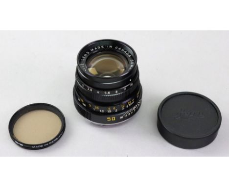 Leitz lens made in Canada, Summicron - M 1:2/50mm, no. 3098885.