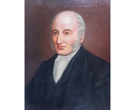 English School, 19th Century, A portrait of a gentleman; and a companion, thought to be his wife, oil on canvas, each 52 x 42