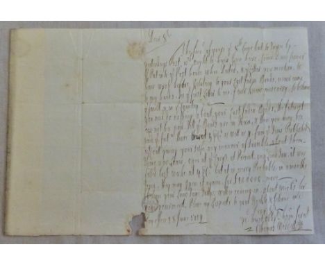 London /York 1719 EL London to York with bishop mark 18/1v(third type)*** nice clean item, letter signed Thomas Weddell