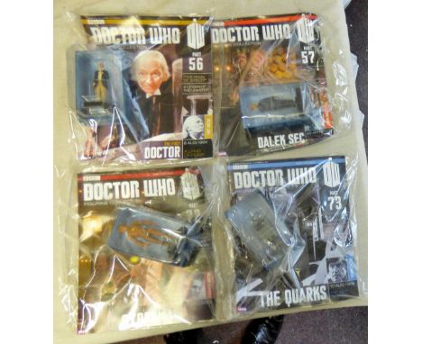 Dr Who - (4) Magazines unopened with figures-The reign of terror-The Time of the Doctor-Evolution of the Daleks-The Dominator