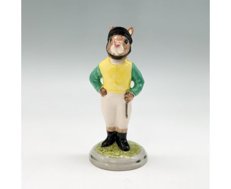 Royal Doulton Bunnykins figurine titled Jockey model number DB169 produced exclusively for UK International Ceramics Ltd. Thi