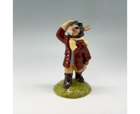 Royal Doulton Bunnykins figurine, Airman DB199. This charming hand painted and hand decorated porcelain figurine features a r