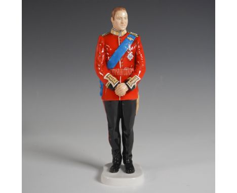 Royal Doulton porcelain figurine of Prince William in his military uniform, commemorating the Royal Wedding to Catherine, Duc