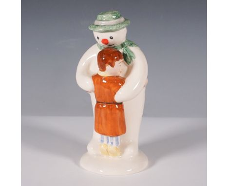 Charming Royal Doulton figurine from The Snowman collection, titled Thank You Snowman, based on Raymond Briggs' beloved 1978 