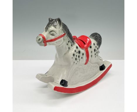 Vintage Goebel porcelain rocking horse bank, marked on the underside with Goebel W Germany and model number 50122 14. The ban