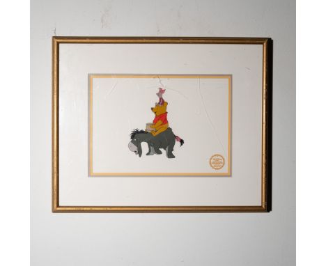 This Walt Disney Limited Edition serigraph cel features Winnie the Pooh, Eeyore, and Roo in a charming scene from the 1968 Ac